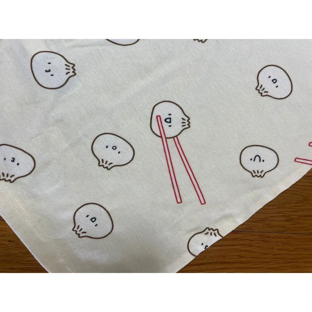 Old Navy Kids Cream Bao Dumpling Chopstick Cotton Pajama Set 5T NWT